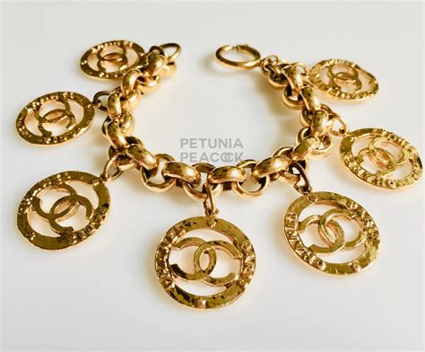 bracelet chanel vintage|authentic chanel charm bracelets.